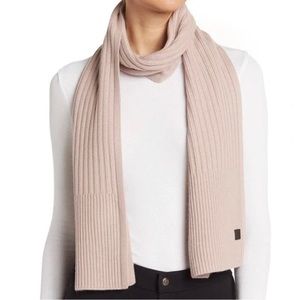ALL SAINTS | Ribbed Blush Wool Scarf NWT